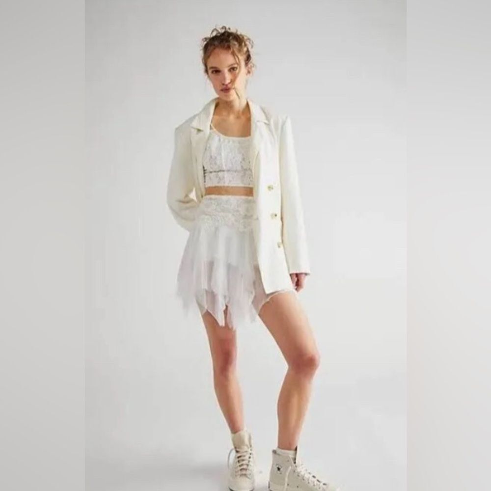 Free People X Brenda Knight Nigel Preston Fairy Chiffon Mini Skirt Size M